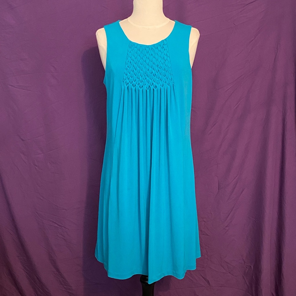 Calvin Klein Teal Blue Sleeveless Dress. Size S.